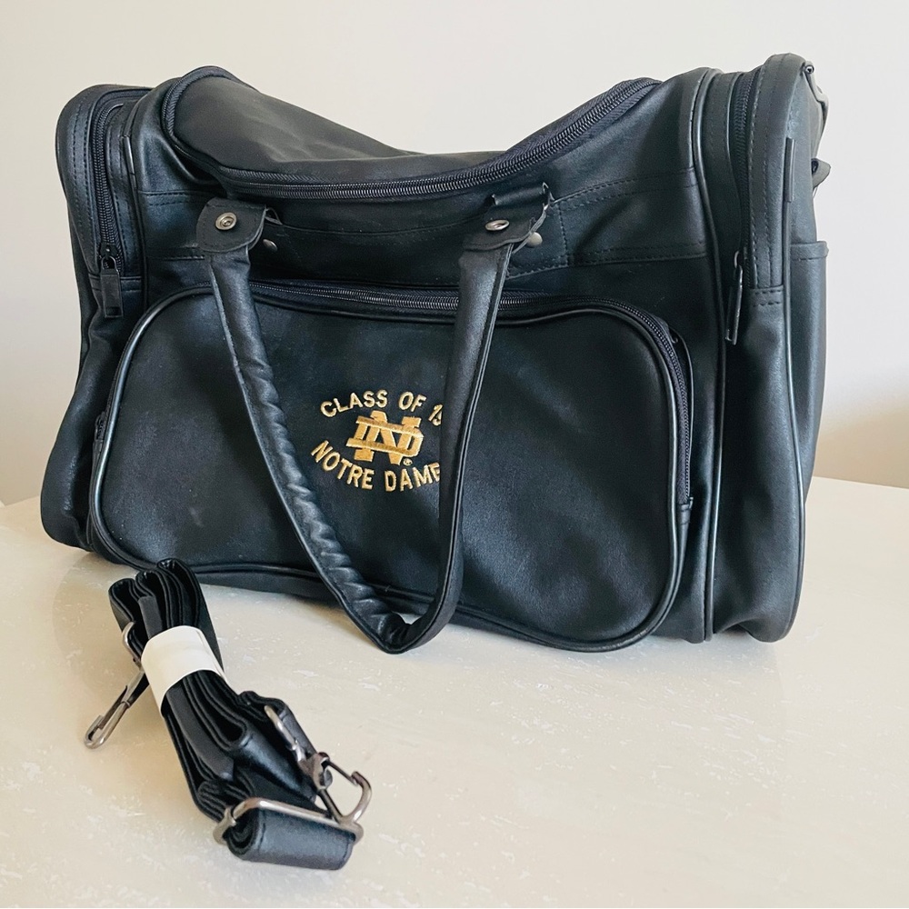 Vintage Notre Dame Class of 1953 Duffel Travel Gym Bag Adjustable Strap Black
